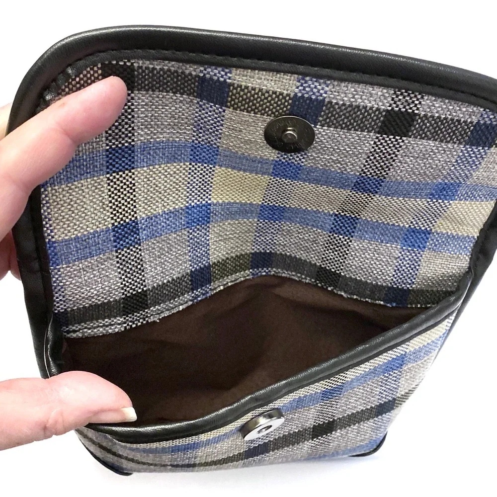 Plaid Mini Messenger Crossbody Bag - Picture 8 of 9